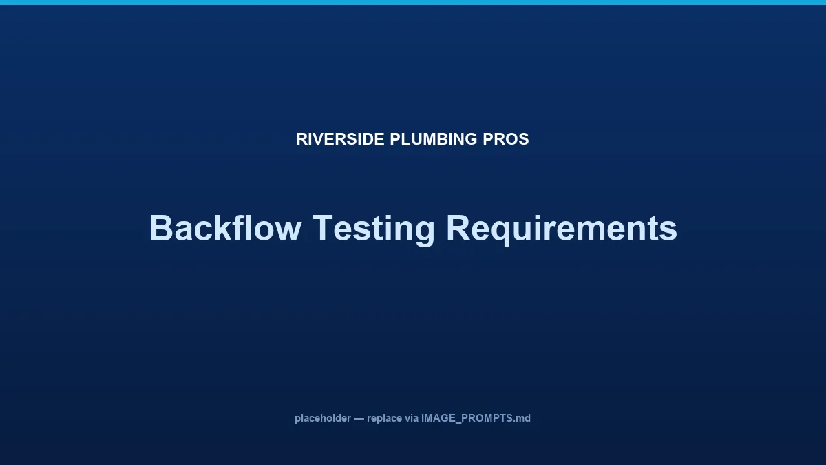A plumber testing a backflow prevention assembly at a Riverside business