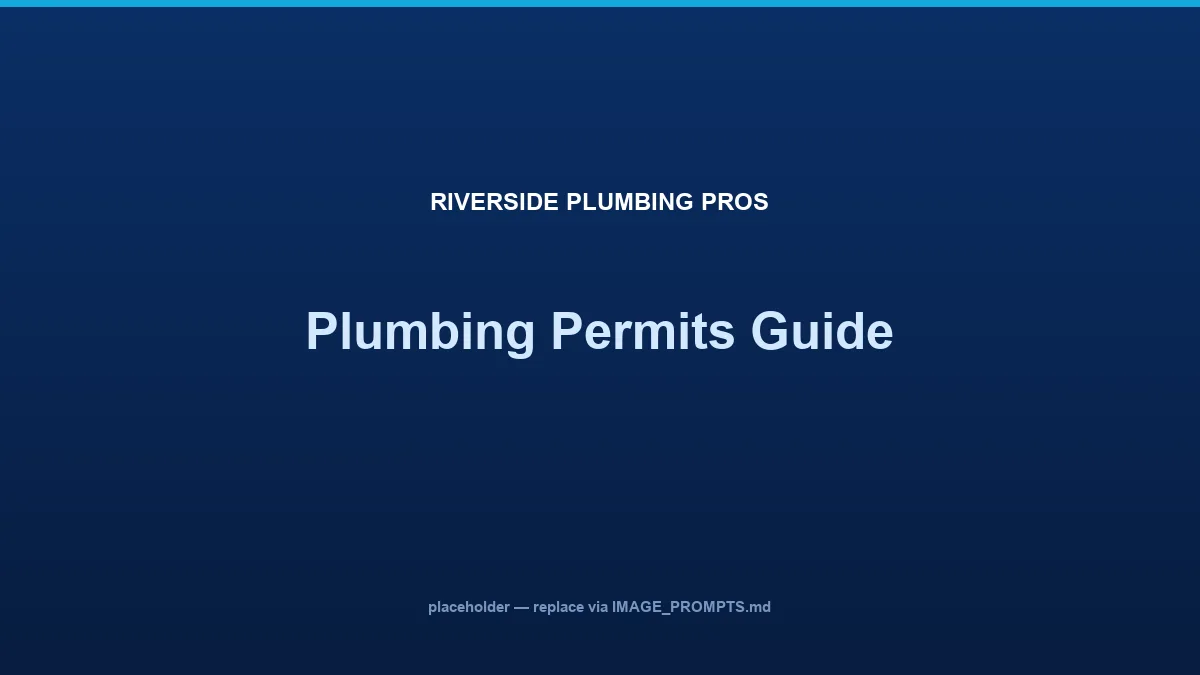A Riverside plumbing permit and inspection paperwork on a clipboard