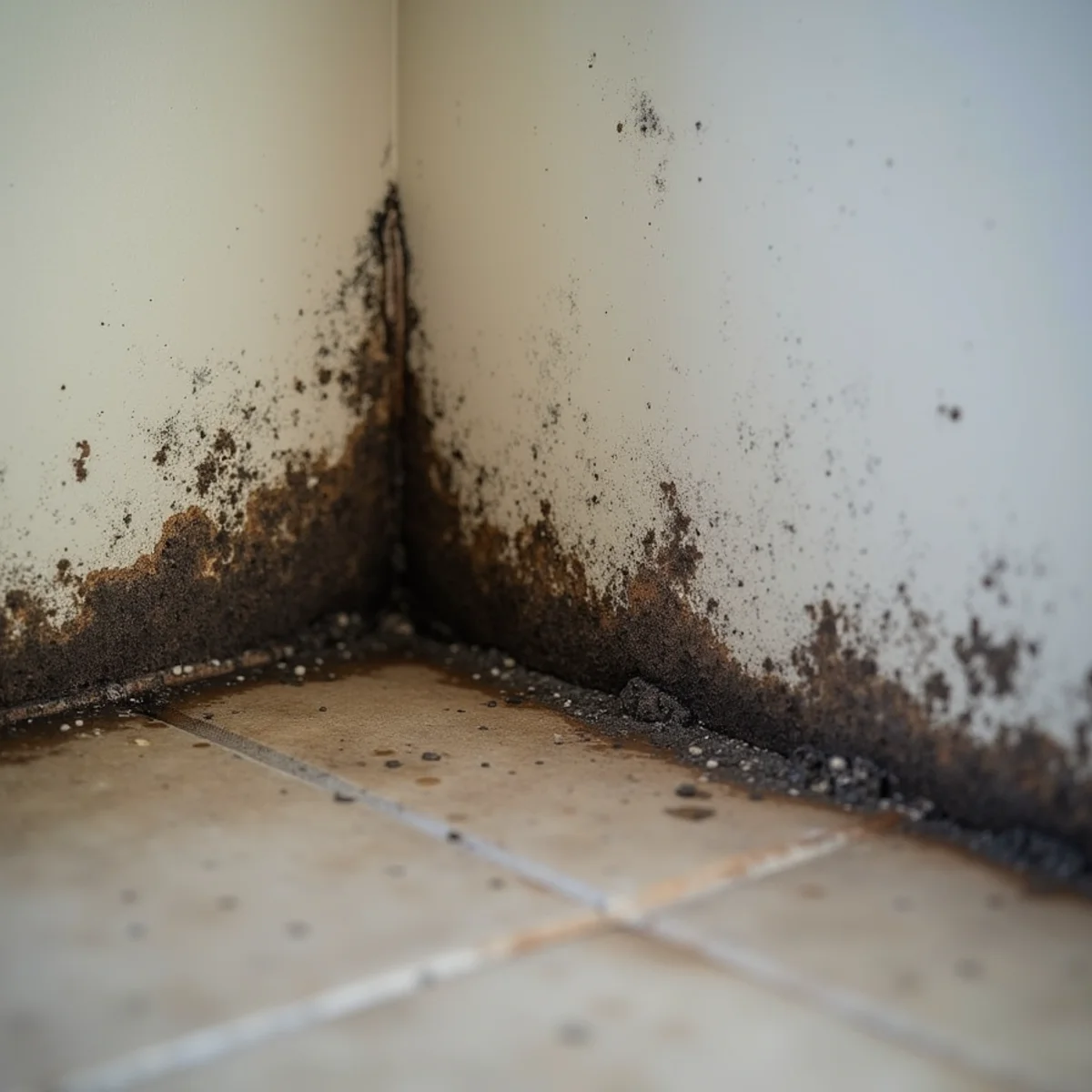 Mold forming at floor level from a hidden slab leak